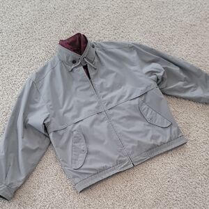 Men's London Fog Gray Jacket Size Medium Removavle Lining